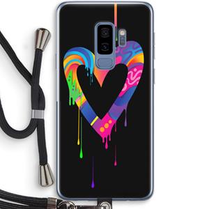 CaseCompany Melts My Heart: Samsung Galaxy S9 Plus Transparant Hoesje met koord