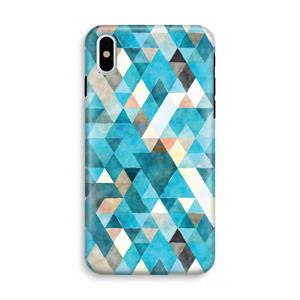 CaseCompany Gekleurde driehoekjes blauw: iPhone XS Tough Case