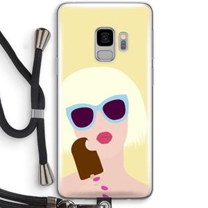 CaseCompany Ice cream: Samsung Galaxy S9 Transparant Hoesje met koord