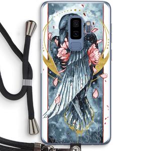 CaseCompany Golden Raven: Samsung Galaxy S9 Plus Transparant Hoesje met koord