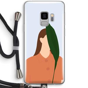 CaseCompany Leaf: Samsung Galaxy S9 Transparant Hoesje met koord
