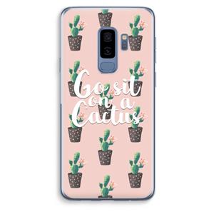 CaseCompany Cactus quote: Samsung Galaxy S9 Plus Transparant Hoesje