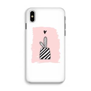 CaseCompany Zwart-wit cactus: iPhone XS Tough Case