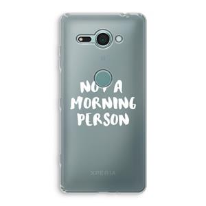 CaseCompany Morning person: Sony Xperia XZ2 Compact Transparant Hoesje