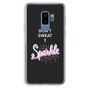 CaseCompany Sparkle quote: Samsung Galaxy S9 Plus Transparant Hoesje