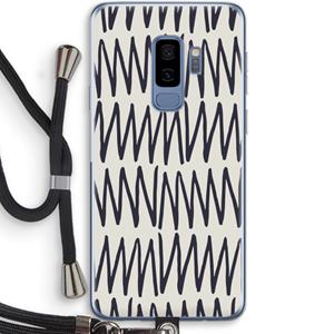 CaseCompany Marrakech Zigzag: Samsung Galaxy S9 Plus Transparant Hoesje met koord
