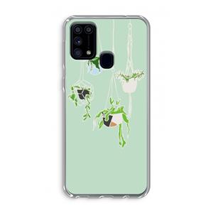 CaseCompany Hang In There: Samsung Galaxy M31 Transparant Hoesje