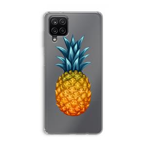 CaseCompany Grote ananas: Samsung Galaxy A12 Transparant Hoesje
