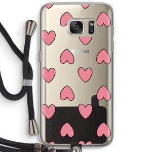 CaseCompany Ondersteboven verliefd: Samsung Galaxy S7 Transparant Hoesje met koord