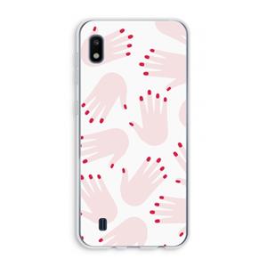 CaseCompany Hands pink: Samsung Galaxy A10 Transparant Hoesje