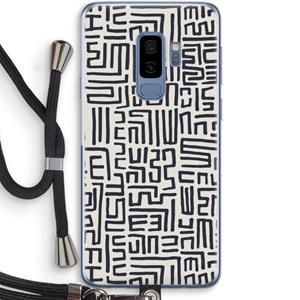 CaseCompany Moroccan Print: Samsung Galaxy S9 Plus Transparant Hoesje met koord