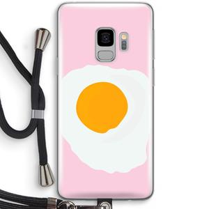 CaseCompany Sunny side up: Samsung Galaxy S9 Transparant Hoesje met koord