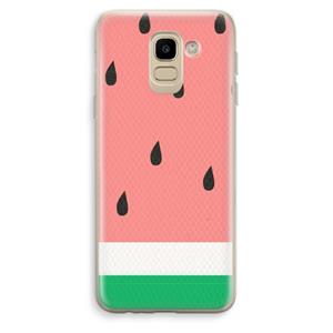 CaseCompany Watermeloen: Samsung Galaxy J6 (2018) Transparant Hoesje