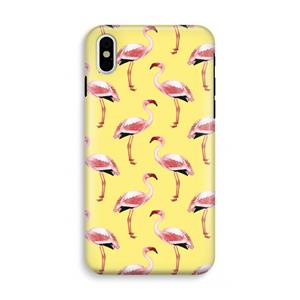 CaseCompany Flamingo's geel: iPhone XS Tough Case