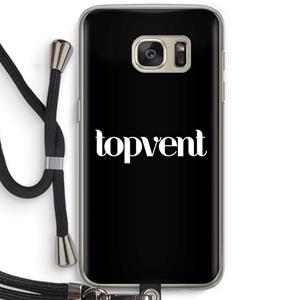 CaseCompany Topvent Zwart: Samsung Galaxy S7 Transparant Hoesje met koord