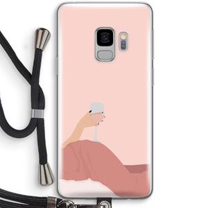 CaseCompany Wine: Samsung Galaxy S9 Transparant Hoesje met koord