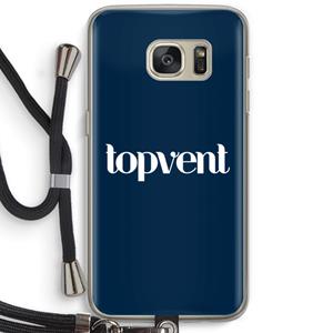 CaseCompany Topvent Navy: Samsung Galaxy S7 Transparant Hoesje met koord