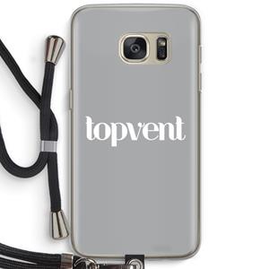CaseCompany Topvent Grijs Wit: Samsung Galaxy S7 Transparant Hoesje met koord
