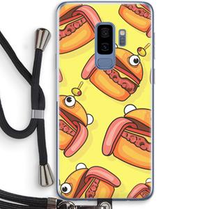 CaseCompany Hamburger: Samsung Galaxy S9 Plus Transparant Hoesje met koord