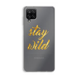 CaseCompany Stay wild: Samsung Galaxy A12 Transparant Hoesje