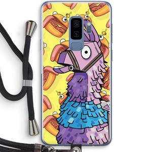 CaseCompany Loot Burger: Samsung Galaxy S9 Plus Transparant Hoesje met koord