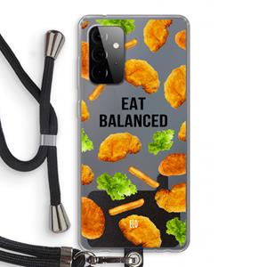 CaseCompany Eat Balanced: Samsung Galaxy A72 5G Transparant Hoesje met koord