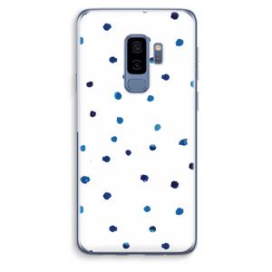 CaseCompany Blauwe stippen: Samsung Galaxy S9 Plus Transparant Hoesje
