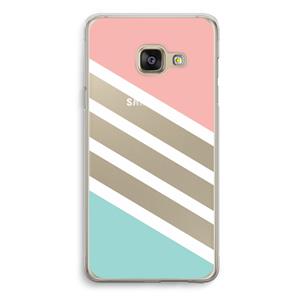 CaseCompany Strepen pastel: Samsung Galaxy A3 (2016) Transparant Hoesje