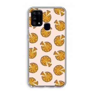 CaseCompany You Had Me At Pizza: Samsung Galaxy M31 Transparant Hoesje