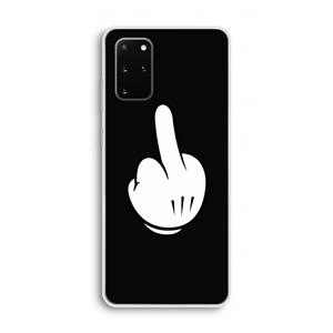 CaseCompany Middle finger black: Samsung Galaxy S20 Plus Transparant Hoesje