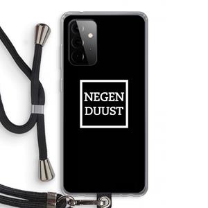 CaseCompany Negenduust black: Samsung Galaxy A72 5G Transparant Hoesje met koord
