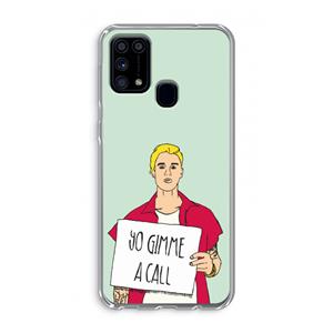CaseCompany Gimme a call: Samsung Galaxy M31 Transparant Hoesje