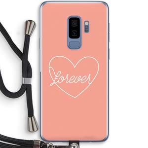 CaseCompany Forever heart: Samsung Galaxy S9 Plus Transparant Hoesje met koord