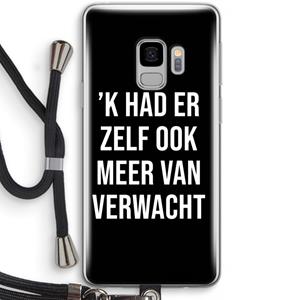 CaseCompany Meer verwacht - Zwart: Samsung Galaxy S9 Transparant Hoesje met koord