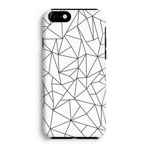 CaseCompany Geometrische lijnen zwart: iPhone 8 Tough Case