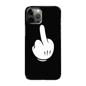 CaseCompany Middle finger black: Volledig geprint iPhone 12 Pro Max Hoesje