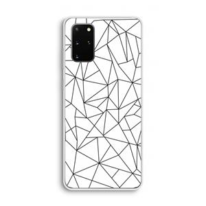 CaseCompany Geometrische lijnen zwart: Samsung Galaxy S20 Plus Transparant Hoesje