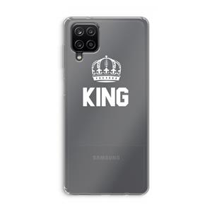 CaseCompany King zwart: Samsung Galaxy A12 Transparant Hoesje