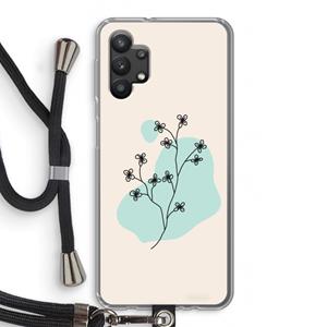 CaseCompany Love your petals: Samsung Galaxy A32 5G Transparant Hoesje met koord