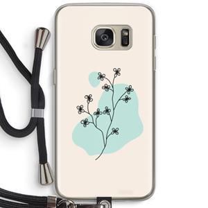 CaseCompany Love your petals: Samsung Galaxy S7 Transparant Hoesje met koord