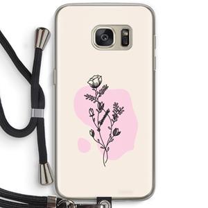 CaseCompany Roses are red: Samsung Galaxy S7 Transparant Hoesje met koord