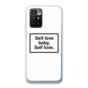 CaseCompany Self love: Xiaomi Redmi 10 Transparant Hoesje