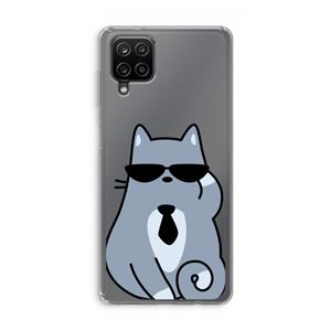 CaseCompany Cool cat: Samsung Galaxy A12 Transparant Hoesje