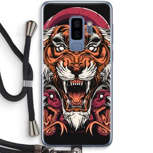 CaseCompany Tiger and Rattlesnakes: Samsung Galaxy S9 Plus Transparant Hoesje met koord