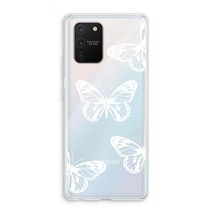 CaseCompany White butterfly: Samsung Galaxy S10 Lite Transparant Hoesje