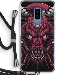 CaseCompany Hell Hound and Serpents: Samsung Galaxy S9 Plus Transparant Hoesje met koord