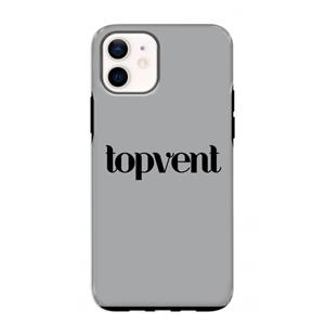 CaseCompany Topvent Grijs Zwart: iPhone 12 mini Tough Case