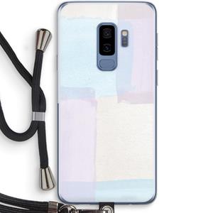 CaseCompany Square pastel: Samsung Galaxy S9 Plus Transparant Hoesje met koord