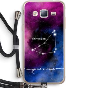 CaseCompany Sterrenbeeld - Donker: Samsung Galaxy J3 (2016) Transparant Hoesje met koord
