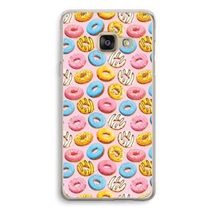 CaseCompany Pink donuts: Samsung Galaxy A3 (2016) Transparant Hoesje
